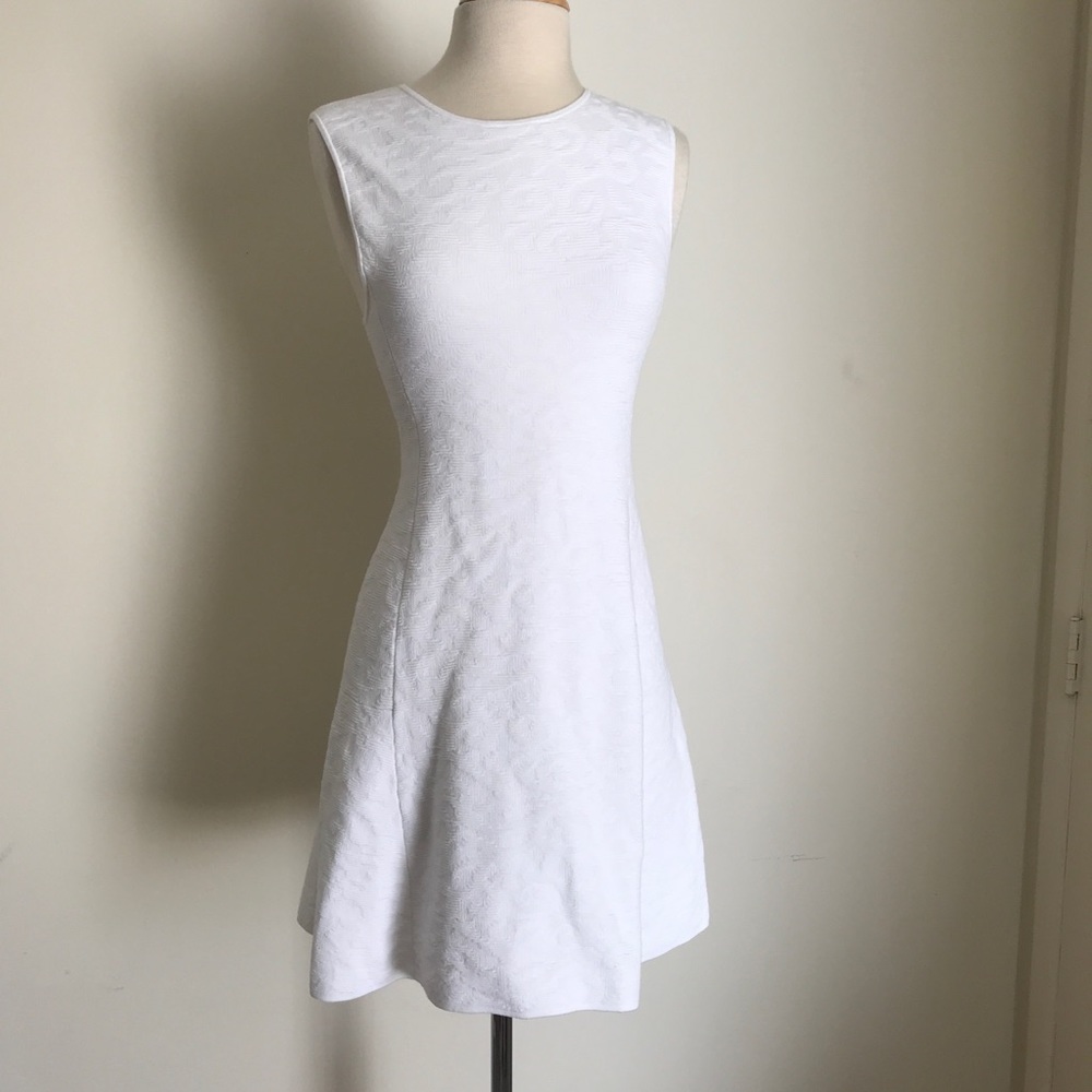 Theory Nikayla White Fit & Flare Dress